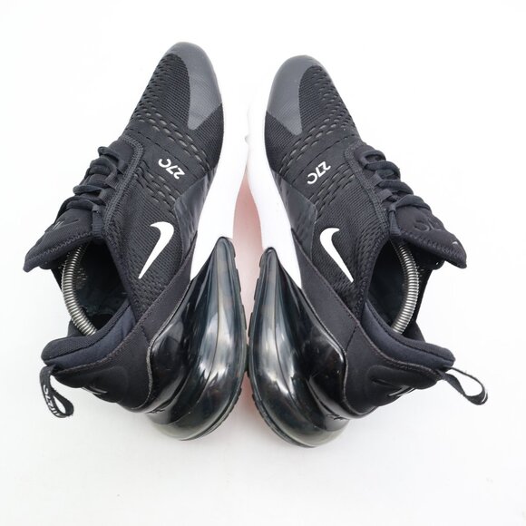 Nike Air Max 270 Men's Size 11.5 Black White Athletic Running Walking Sneakers - Picture 6 of 9